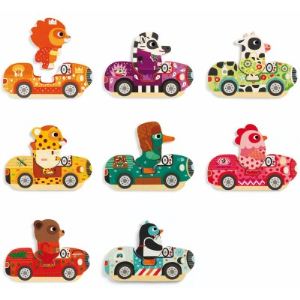  Djeco Puzzle Bolidanimo 8 X 2 Pièces 