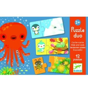  Djeco Puzzle Duo : Cache-cache 12 X 2 Pièces 