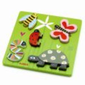  Djeco Puzzle à Encastrer: Les Petites Bêtes 5 Pièces 