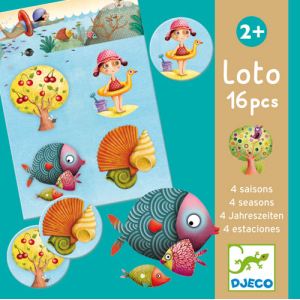  Djeco Loto 16 Pièces : Les 4 Saisons 