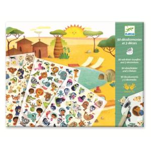  Djeco Décalcomanies Savane, Désert Et Pôle Nord 