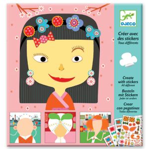  Djeco Créer Avec Des Stickers : Tous Différents 