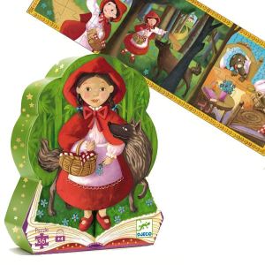  Djeco Le Petit Chaperon Rouge - Puzzle Silhouette 36 Pièces 