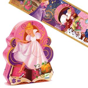  Djeco Cendrillon - Puzzle Silhouette Livre Histoire 36 Pièces 