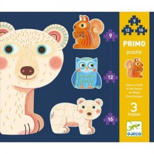  Djeco Primo Puzzle Dans La Forêt 9 à 16 Pièces 