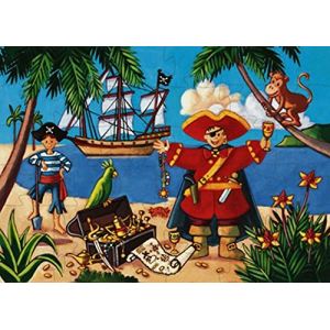  Djeco Puzzle Silhouette: Le Pirate Et Son Trésor 36 Pièces 