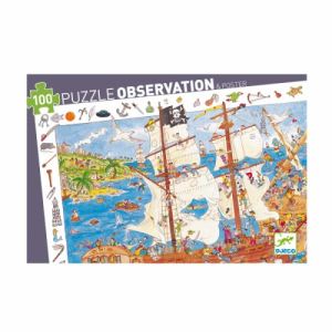  Djeco Puzzle Les Pirates 100 Pièces 