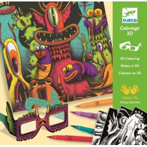 Djeco Coloriage Effet 3D - Funny Freaks 