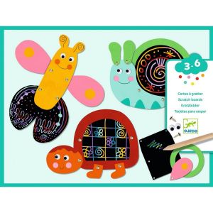  Djeco Cartes à Gratter : Gratte Les Animaux Rigolos 