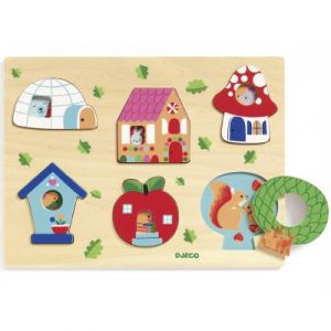  Djeco Puzzle à Encastrement Coucou-house (6 Pièces) 