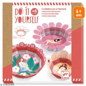  Djeco Kit Do It Yourself - Corbeilles à Tresser - 3 Pcs 