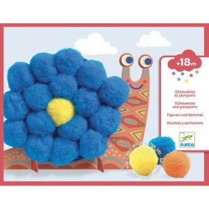  Djeco Collages Pompons Animaux Tout Doux 