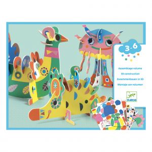  Djeco Kit Créatif - Animaux à Assembler - 3 Pcs 