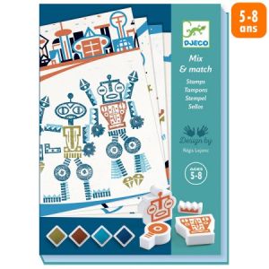 Djeco Kit Créatif - Mix - Match Tampons - Alien Robot 