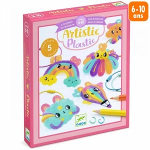  Djeco Kit Créatif Enfant - Porte-clefs Kawaï - 5 Pcs 
