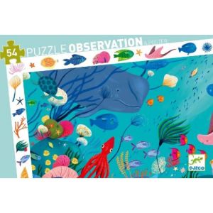  Djeco Puzzle Obervation Le Monde Aquatique 54 Pieces Puzzle Enfant 