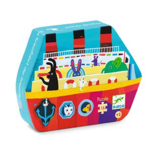  Djeco Puzzle Silhouette 16 Pièces : La Croisière Des Amis 