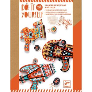  Djeco Coffret DIY : 3 Lanceurs De Jetons à Décorer : Kosmik 