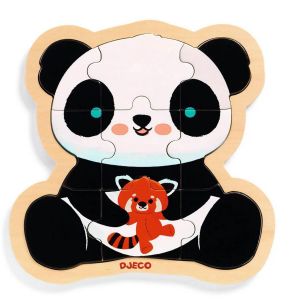  Djeco Puzzle 9 Pièces : Puzzlo Panda 