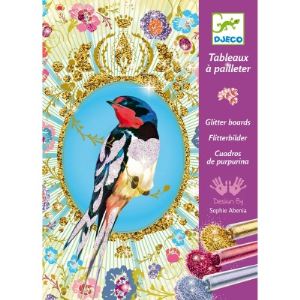  Djeco Tableaux à Pailleter : Oiseaux 